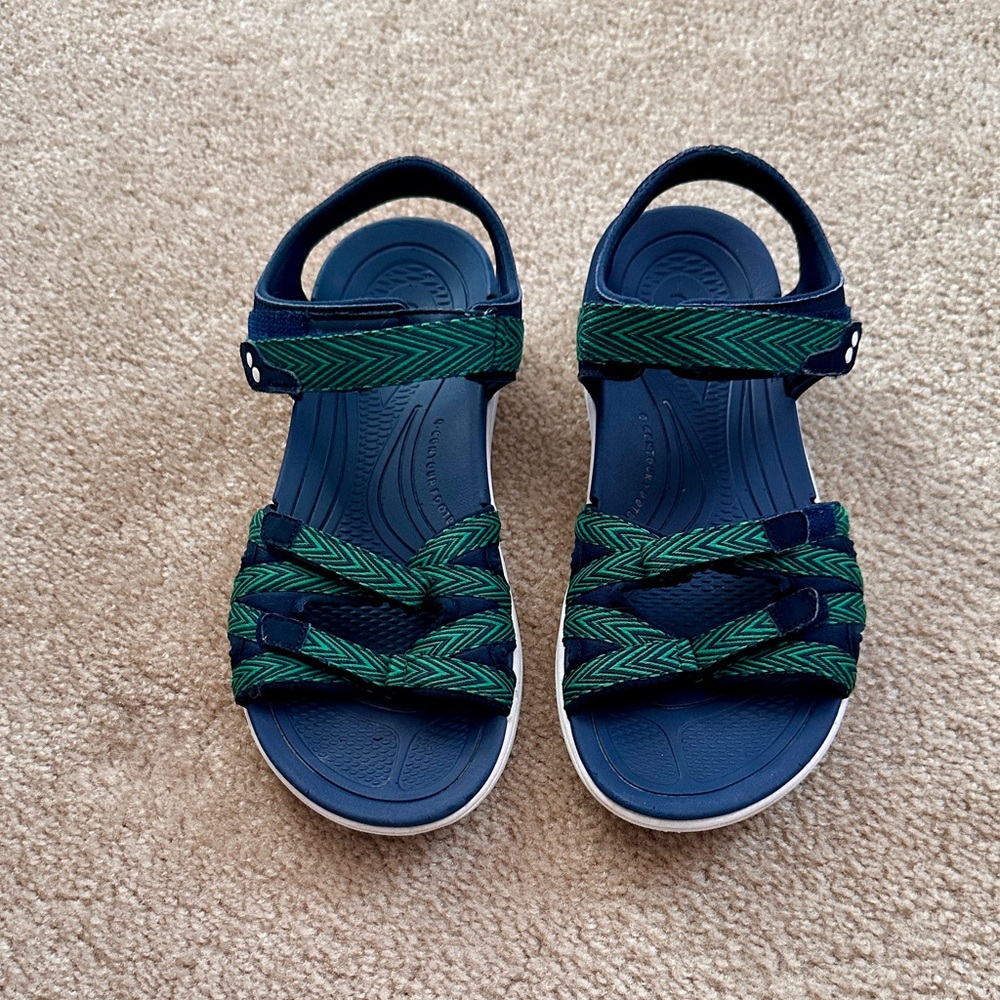 SALE $15 Ryka Navy and Green Women's Sandals